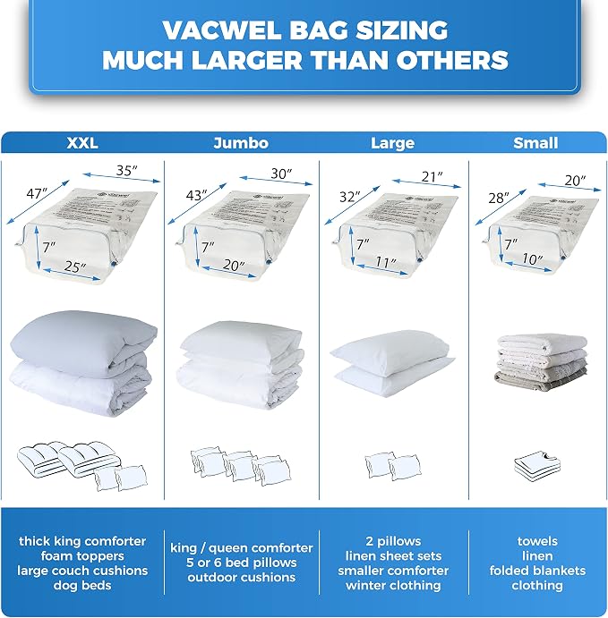 8-Pack Vacuum Storage Bags for Packing - Image 6