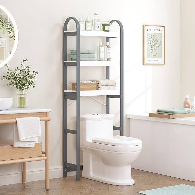 Spirich Over The Toilet Storage Shelf, 3-Tier Over Toilet Bathroom Organizer - Image 3