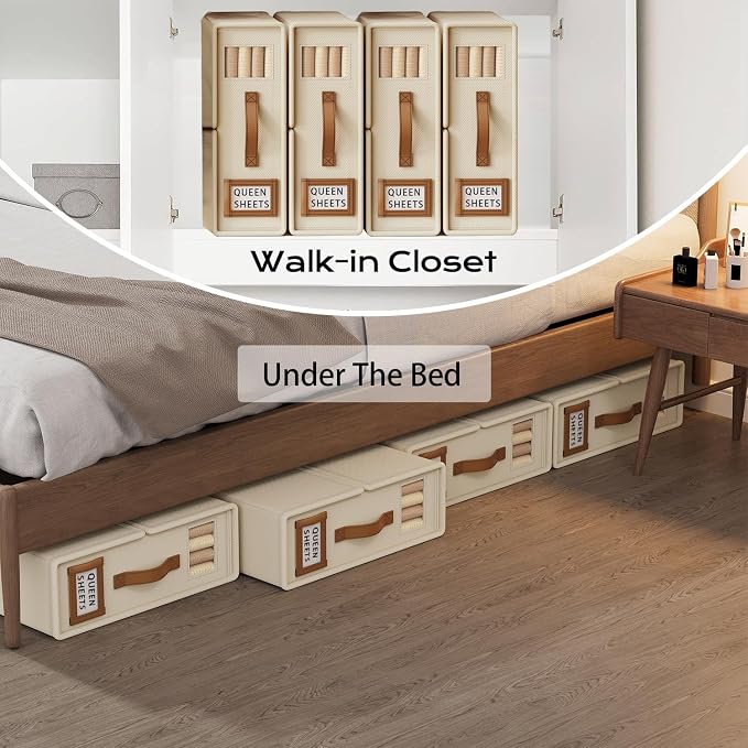Bed Sheet Organizers and Storage – Foldable Linen Closet Organizers - Image 7