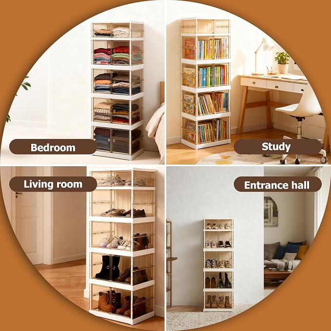 MGWILL Foldable Shoe Rack, Purse Organizers - Image 7