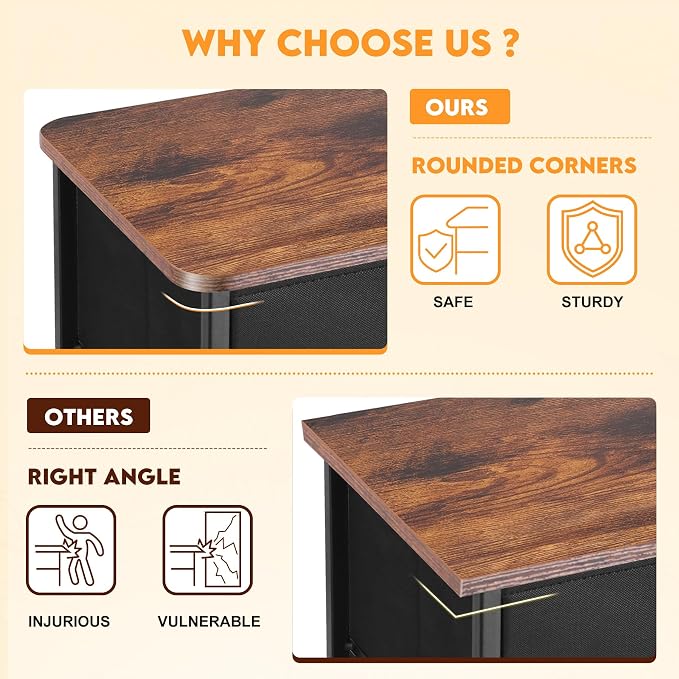 Curved Profile Dresser for Bedroom, Chest of Drawers, 8 Storage Drawers - Image 4