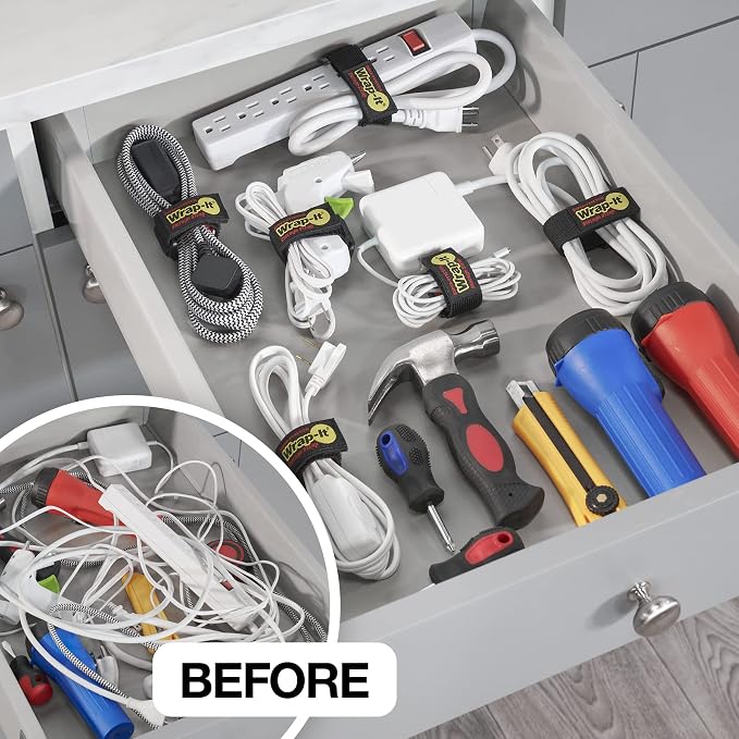 Super-Stretch Wrap-It Storage Straps, Hose Strap, Cable Straps, Tool Strap - Image 2