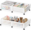 Under Bed Storage with Wheels-Large Bamboo Underbed storage Containers with by Xadgve