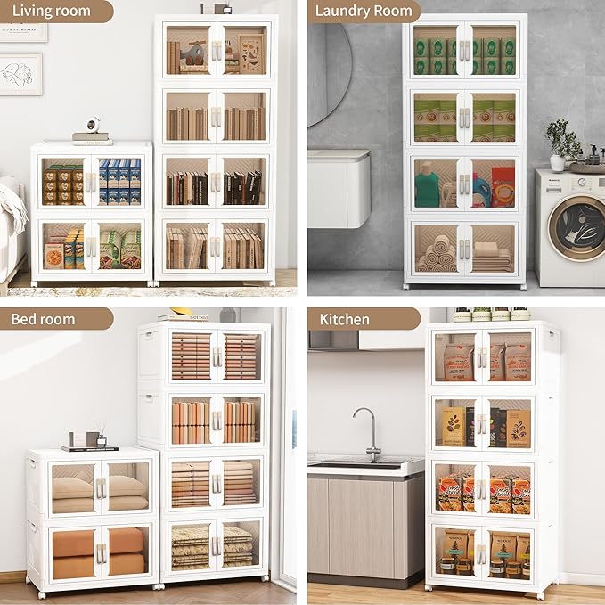 Large Clear Stackable Storage Bins - Image 6
