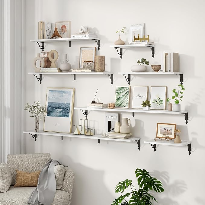 Fun Memories 55 Inch Floating Shelves, Long Floating Shelves Wall-Mounted - Image 6