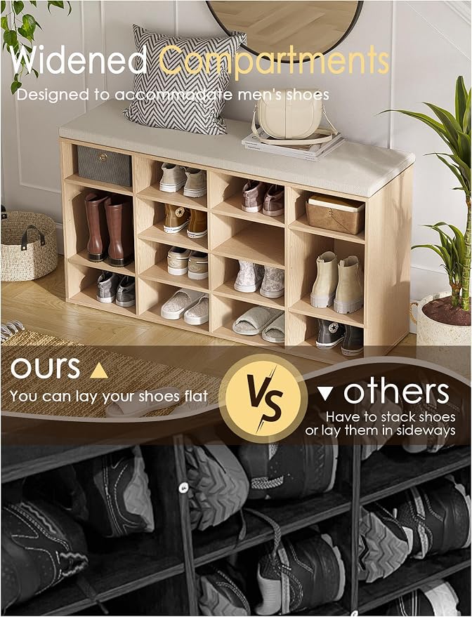 DINZI LVJ Shoe Storage Bench - Image 4