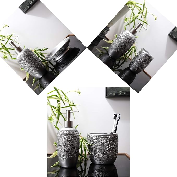 Hymmah Bathroom Accessories Set, Toothbrush Holder, Farmhouse Bathroom Decor - Image 6