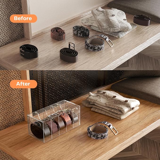 Acrylic Belt Organizer Holder for Closet - Image 6