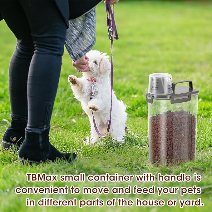 TBMax Small Dog Cat Food Storage Containers 2 Pack, Travel-Friendly Pet Food - Image 5