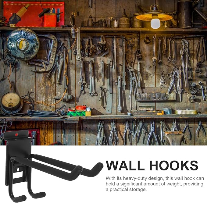 Heavy Duty Garage Storage Hook for Tools and Ladders Sturdy Wall Mount Utility - Image 4