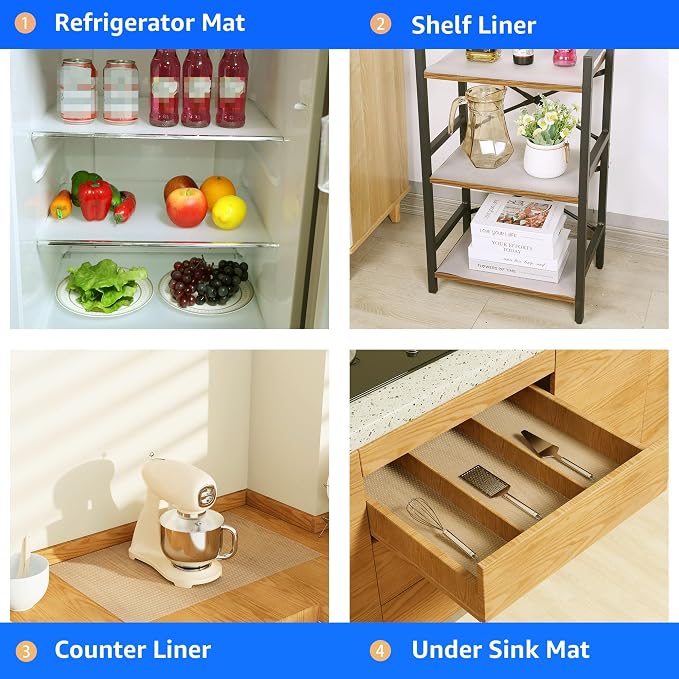 Clear Shelf Liners for Kitchen Cabinets: 23.8" Wide Waterproof Under Sink Mat - Image 8
