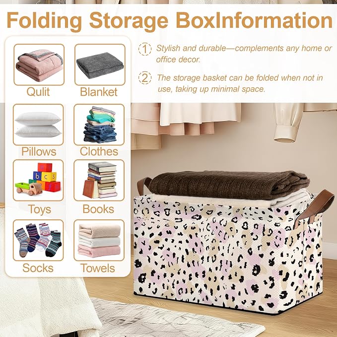 32L Large Storage Bins with Handles, Basket Organizer - Image 5