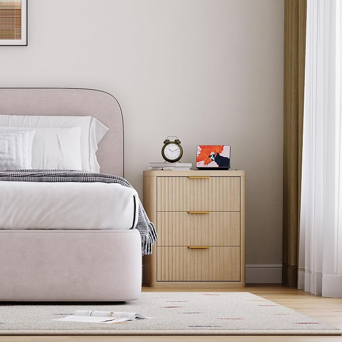 Fluted Nightstand Set of 2 - Image 2
