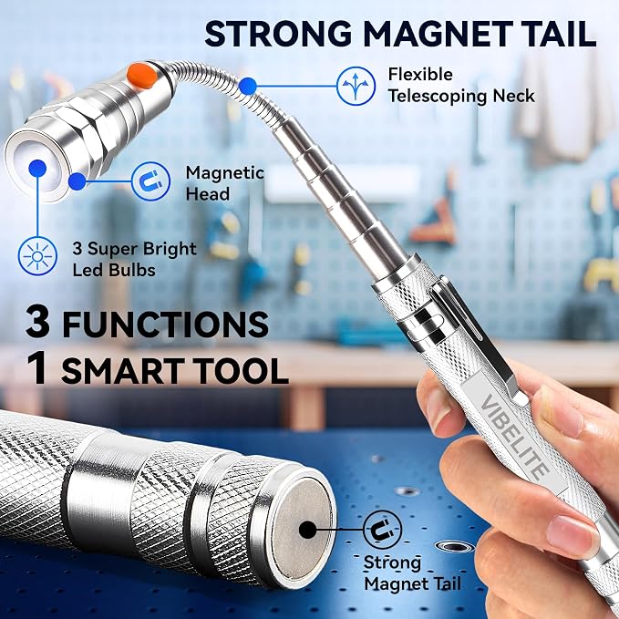 VIBELITE Extendable Magnetic Flashlight - Image 4