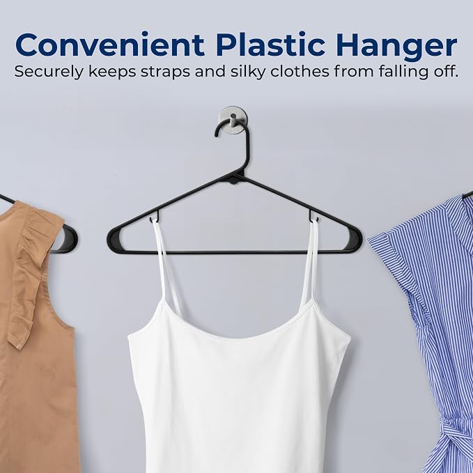 SereneLife 30 Pack Plastic Hangers, Space-Saving Closet Organizers, Durable and - Image 6