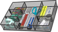 Desk Drawer Organizer Tray, Metal Mesh Drawer Organizers Office, 6 Adjustable by VyGrow
