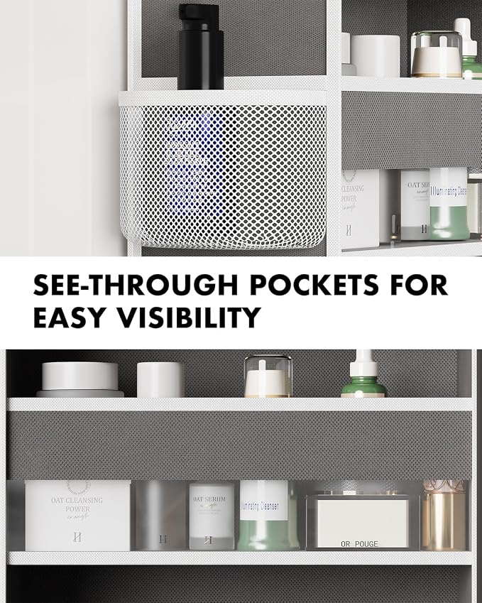 2-Pack Over The Door Organizer Hanging 6-Shelf Storage Organizer - Image 3