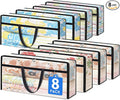 8 Pack Long Clear Storage Bags for Comforter, Clothes & Bedding, Plastic by Unknown
