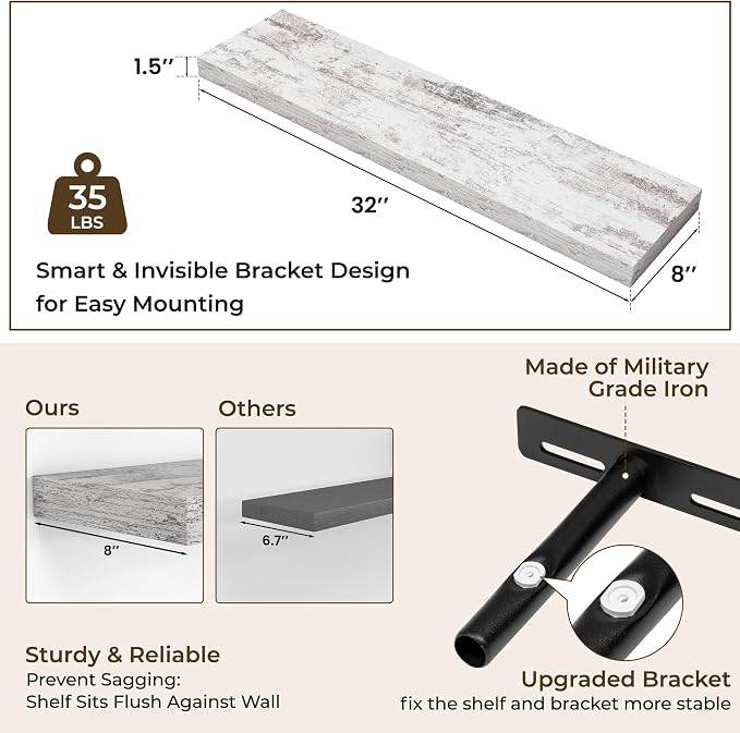 RICHFOCUS 31.5Inch Floating Shelves - Image 4