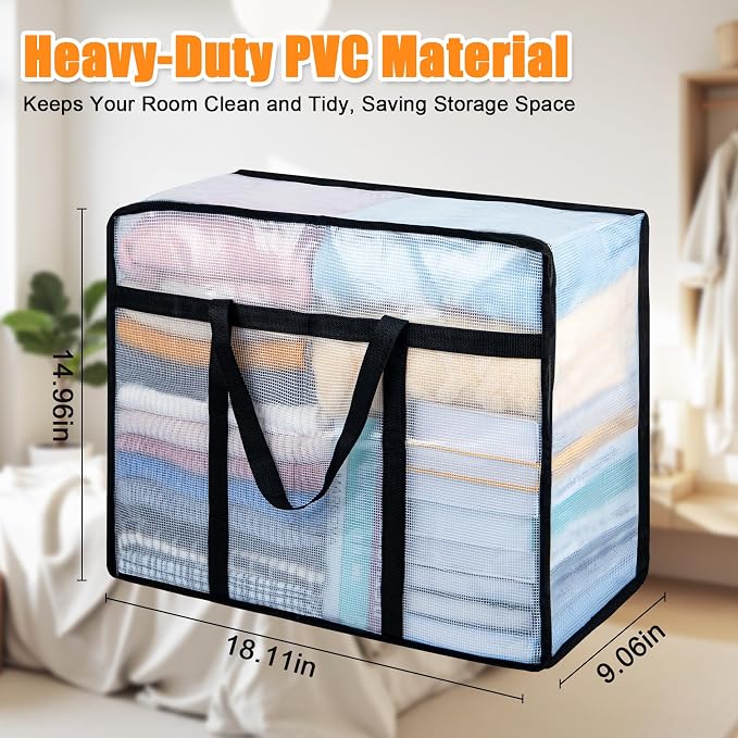 4 Pack Clear Blanket Storage Bags - Image 2