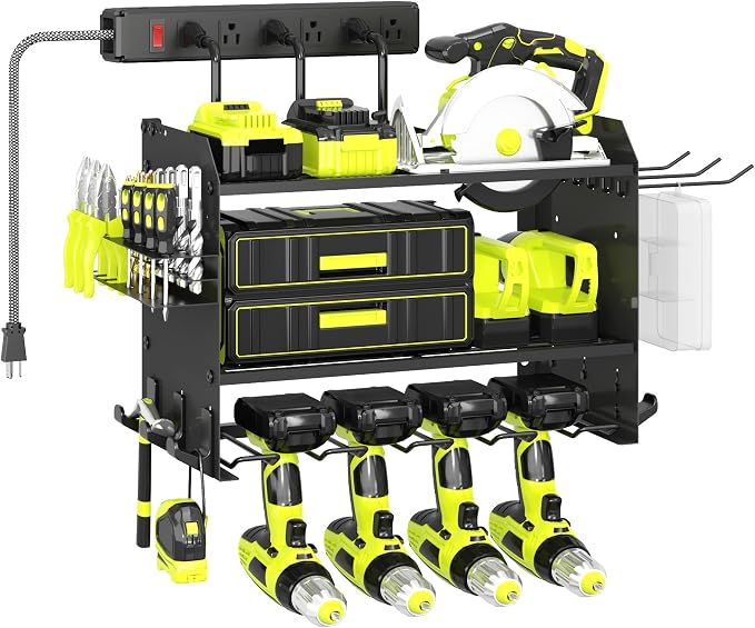 3 Layer Heavy Duty Power Tool Organizer Wall Mount by CFMASTER