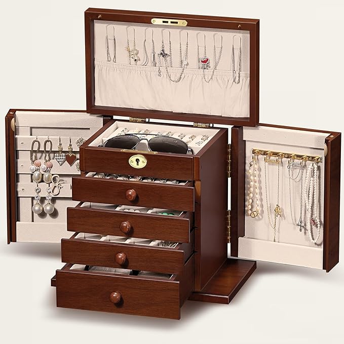 wooden Jewelry Box and Organizer by Artisticboxjewelrybox