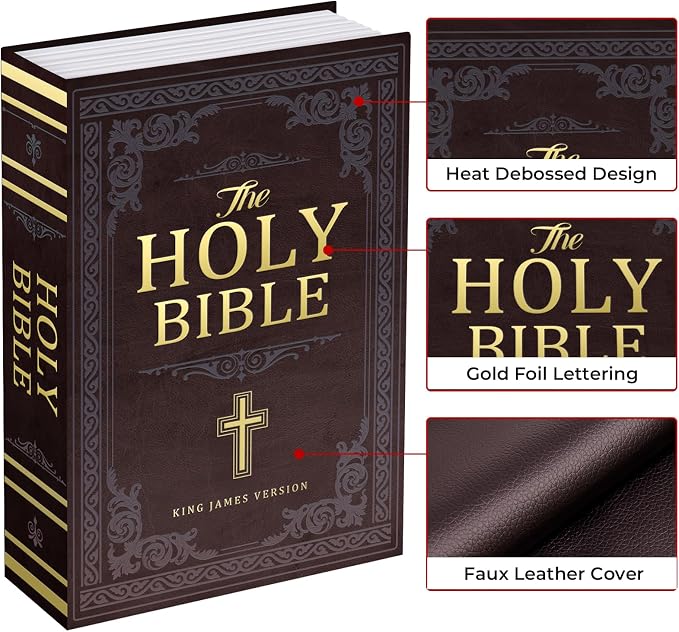 Book Safe with Combination Lock, Hidden Safe with Fireproof Bag, Secret - Image 3