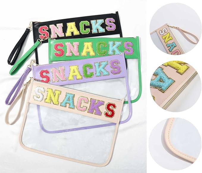 TopTTanBo Chenille Letter Clear Bag Purse Multi-purpose Transparent Waterproof - Image 4