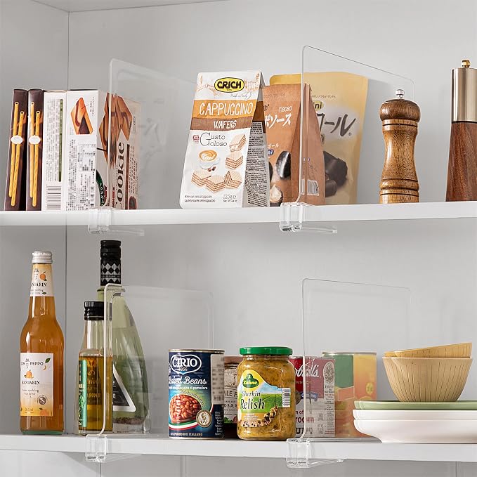 HBlife 3 Pack Clear Shelf Dividers, Vertical Purse Organizer - Image 7