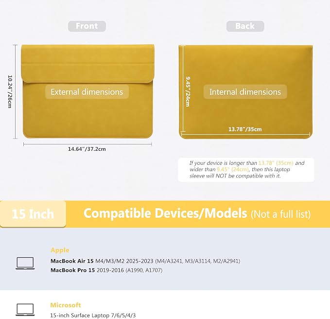 HYZUO 15 Inch Laptop Sleeve Case - Image 6
