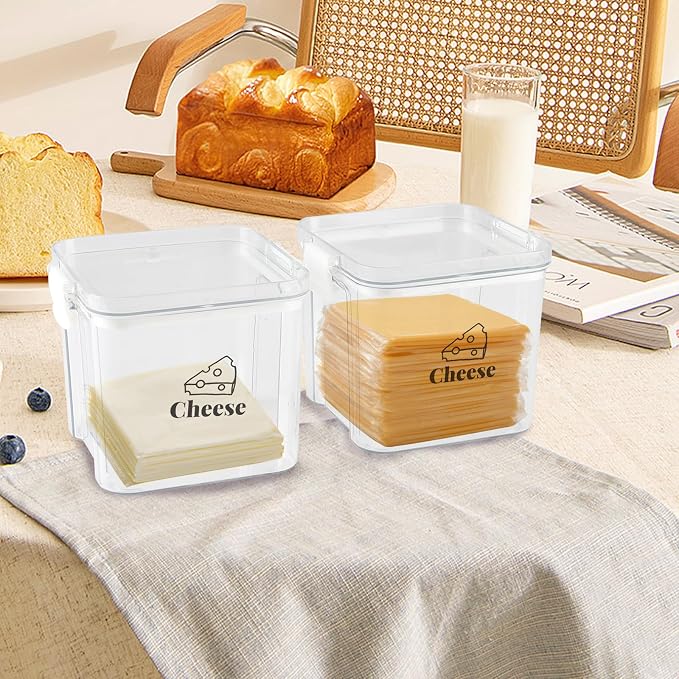 2 Pack Cheese Container for Refrigerator Airtight Creamer Container - Image 5