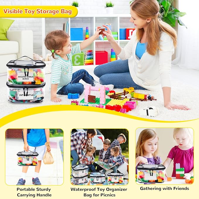 6 Pack Clear Toy Storage Bag - Image 7