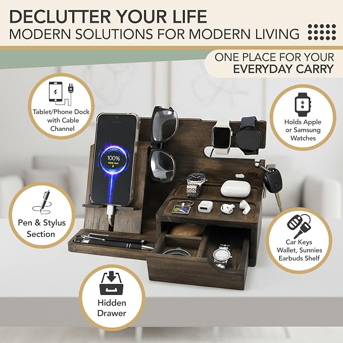 Nightstand Organizer- Bedside Docking Station - Image 4