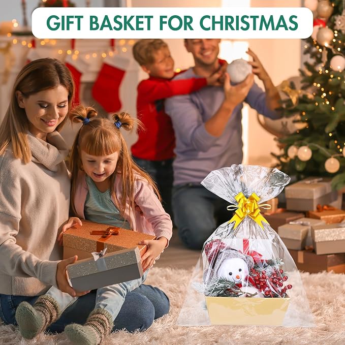 AFOROEOA 20PACK Baskets for Gifts Empty, 10x12”Thick Kraft Gift Basket - Image 7