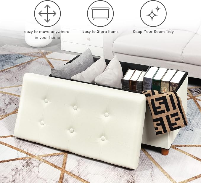 PINPLUS Linen Coffee Table Ottoman - Image 7