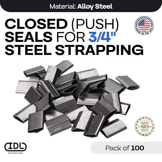 IDL Packaging Closed Seals for 3/4" Strap Width Steel Strapping - Image 2