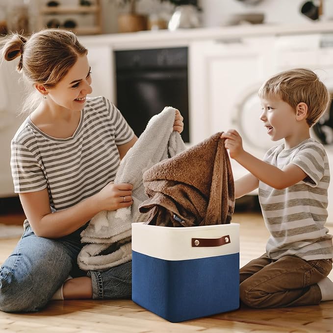 13 Inch Cube Storage Bins, Foldable Storage Basket - Image 8