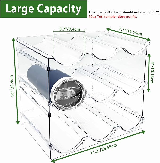 6 Pack Water Bottle Organizer, Stackable Kitchen Home Pantry Organization and - Image 5