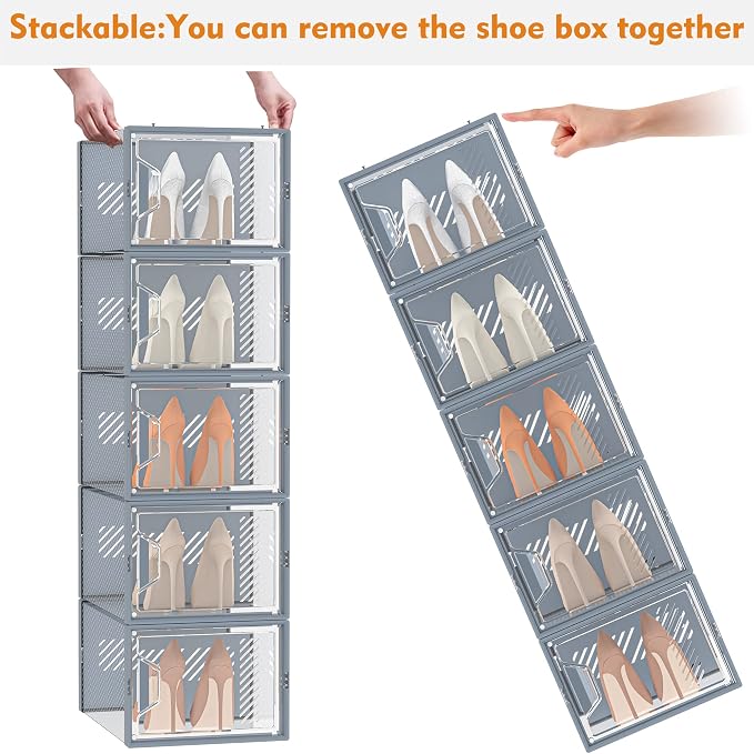 Shoe Storage, 12 Pack X-Large Shoe Organizer - Image 6