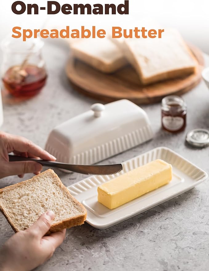 Ceramic Butter Dish with Lid, Butter Dishes - Image 8