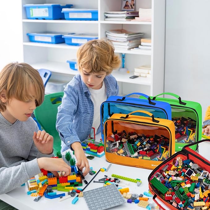 4 PCS Toys Storage Bag, Classic Bricks Building Set Storage Bag, Travel Case - Image 5