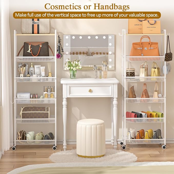 6 Tier Tall Purse Organizer for Closet, Large Capacity Bag Organizer - Image 3