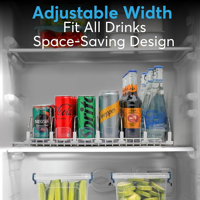 Dwella Drink Organizer for Fridge – 3-Tier Can Dispenser for Fridge, - Image 6