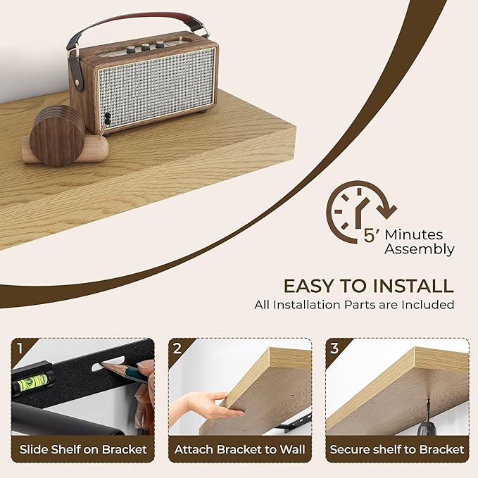 RICHFOCUS 55Inch Floating Shelves - Image 7