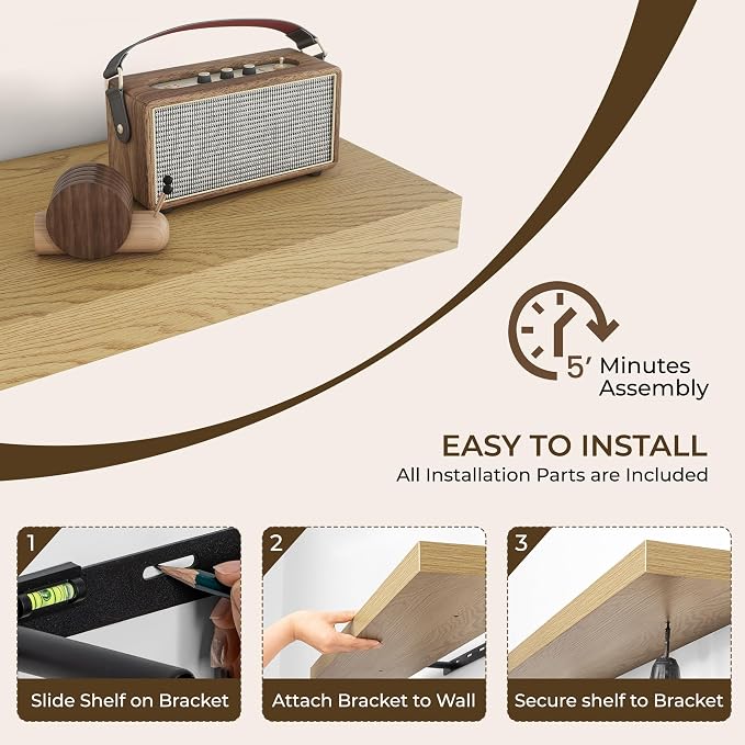 RICHFOCUS 16Inch Floating Shelves - Image 5