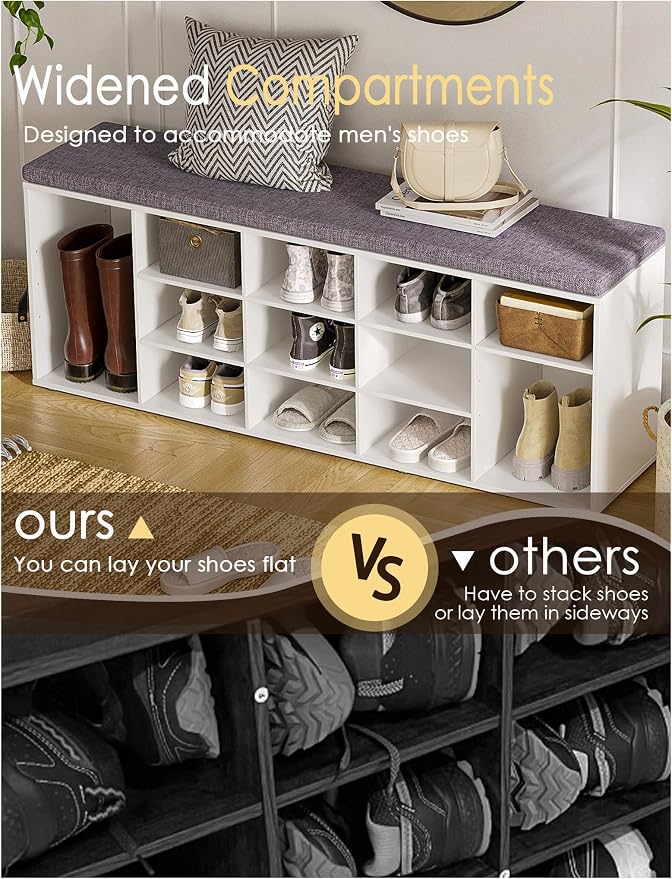 DINZI LVJ Shoe Storage Bench - Image 4