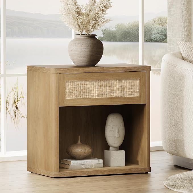 SICOTAS Night Stand Set of 2 26" Wide Large Nightstands - Image 4