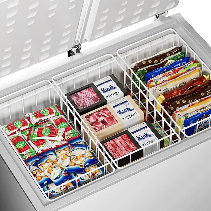 17.5'' Chest Freezer Organizer Basket, Sturdy Metal Wire Pantry Freezer Baskets - Image 4