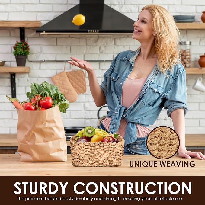 Wicker Storage Baskets For Organizing - Image 6