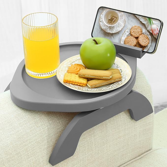 Couch Arm Table, Bamboo Couch Armrest Table by AISONGDONG